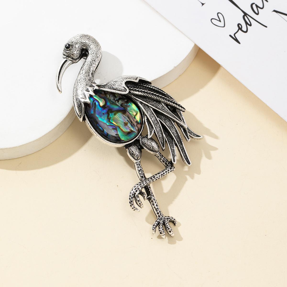 

Натуральный Abalone Red-Monthed Crane Брошь Подвеска Для Элегантных Вуалеток Женщины Брошь Ювелирные Изделия Подарок 82x38 мм 82x38mm