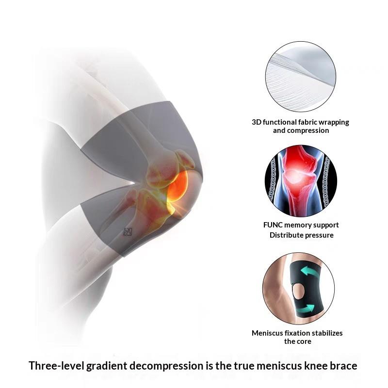 1Pcs Knee Brace With Side Stabilizer, Compression Knee Sleeve For Men Women, Knee Support Brace For Knee-Pain Relief