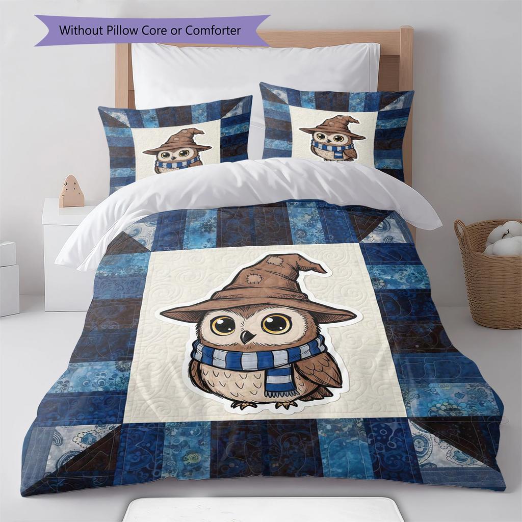 Juego de Ropa de Cama con Estampado de Dibujos Animados Colcha Funda de Colcha Funda de Almohada Decoración del Hogar Regalo de Cumpleaños (1 * funda nórdica + 2 * fundas de almohada, sin núcleo)