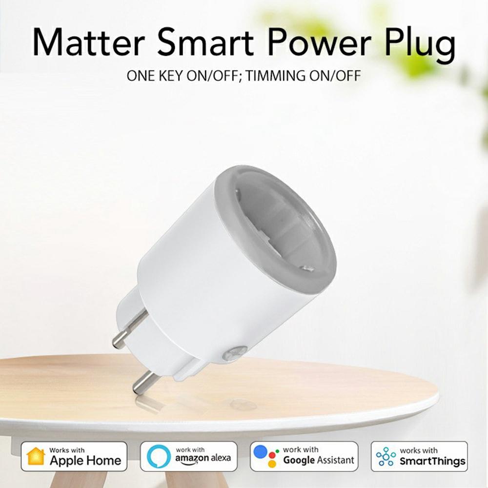 NEO Matter NAS-WR10WM 16A WiFi Smart Plug with Power Meter Smart Control for Apple / Google / Amazon