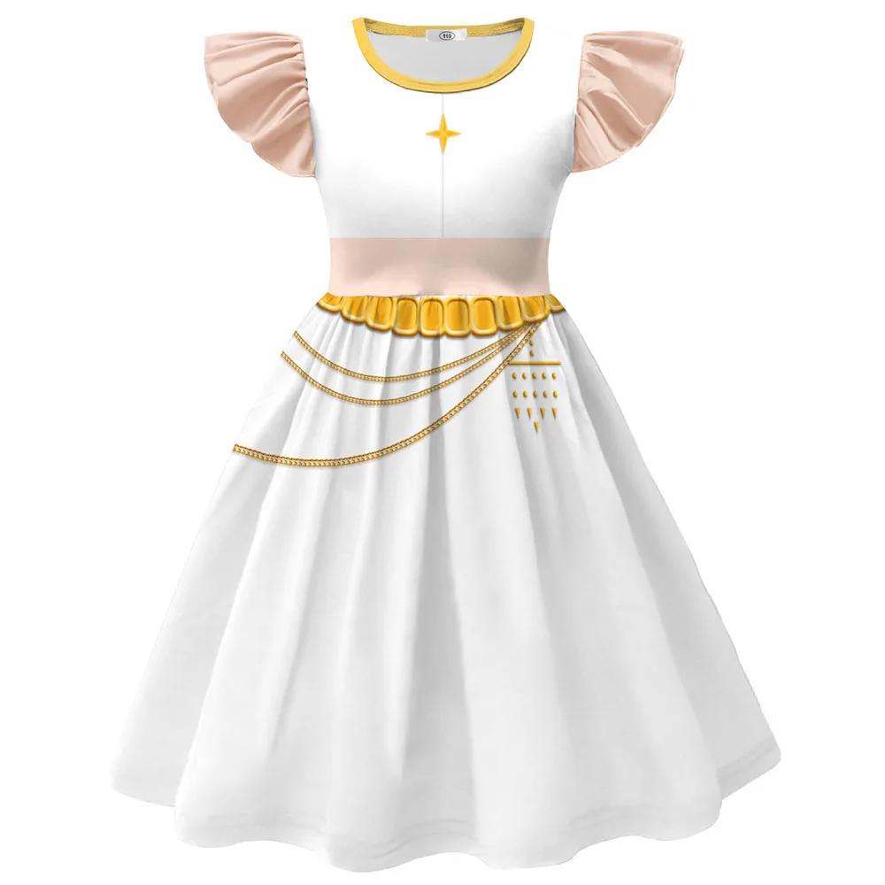 Anime Rumi Cosplay Dresses Girls Demon Slayer Zoey Mira Costume Halloween Printed Dress Children 110