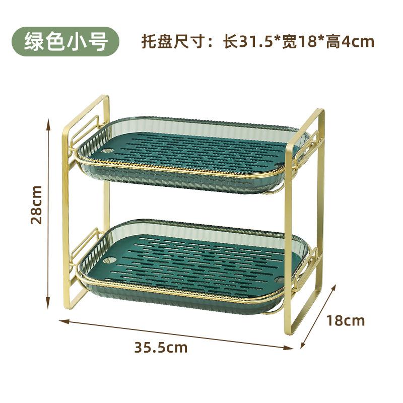 Cup Storage Tray Double Layer Dish Drainer Fruit Kitchen Vegetable Water Drain Racks Washing Drying Rack Organizer
