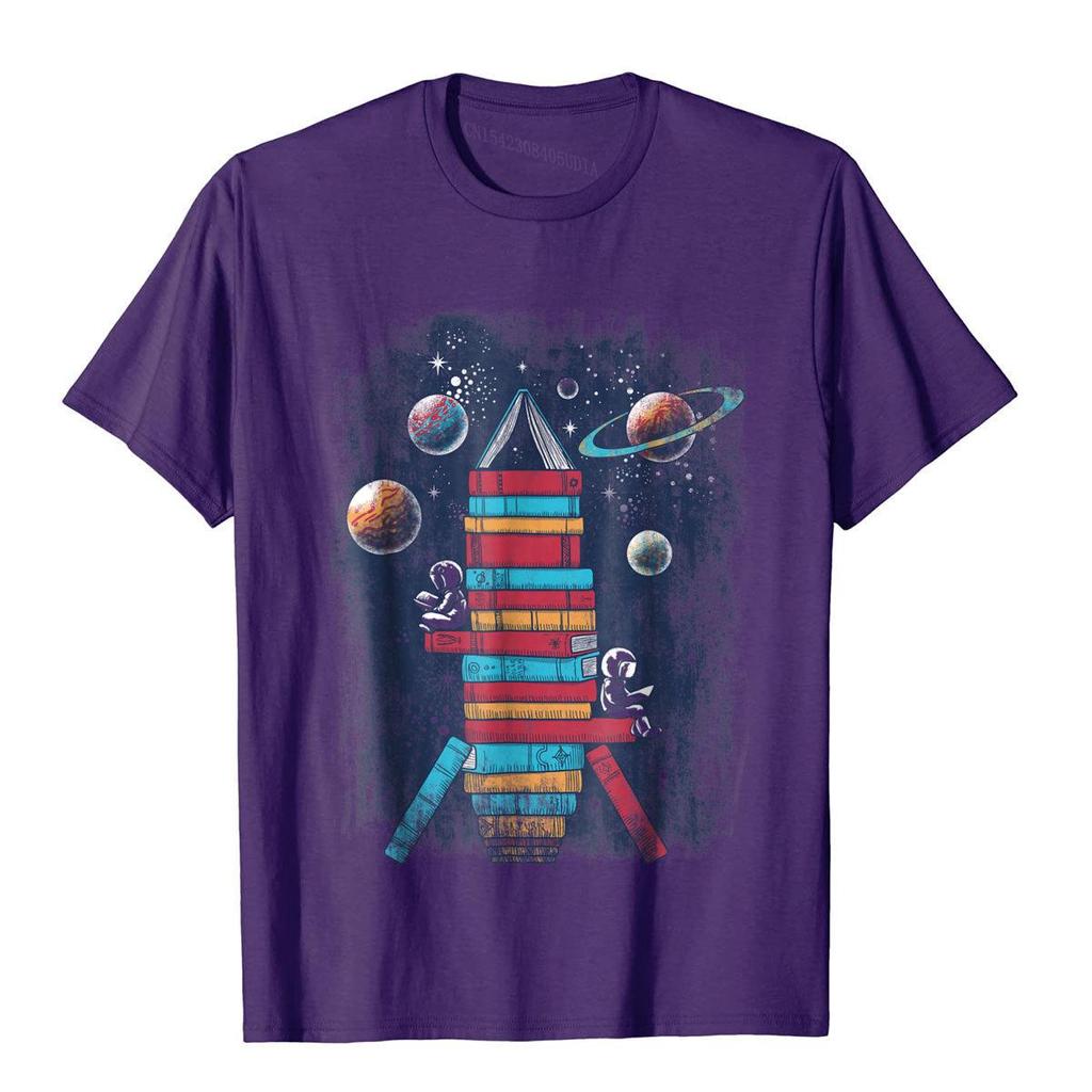 Shirt.Woot Reading Rocket Ship T-Shirt Tops Shirts Company Gift Cotton Men Top T-Shirts 3D Style