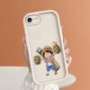 Funny Luffy Square Ladder Silicone Phone Case for iPhone Samsung Galaxy Xiaomi Redmi POCO HUAWEI Honor Shockproof Protection Rubber Cover