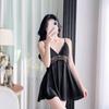 Sexy pajamas women's ice silk thin with chest pad lace suspender nightdress pure desire silk 1011 new loungewear