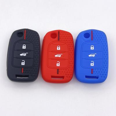 Chevrolet Export Model 3-Button Folding Remote Key Silicone Case with Honeycomb Pattern