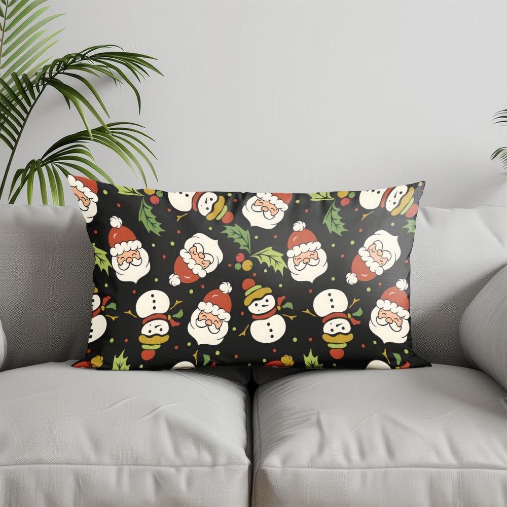 Home Decor Christmas Trees & Snowflakes Pillow Suitable For Sofa Bedroom Car Pillow Cover Cushion Rectangular Back Cushion