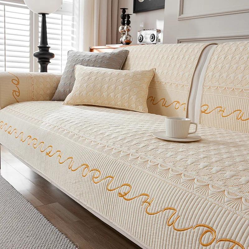 

Утолщенный моющийся хлопковый чехол для дивана, Нескользящая подушка для дивана для гостиной, универсальная подушка для дивана, L-образный коврик для дивана, современный дом 30x50cm pillowcase