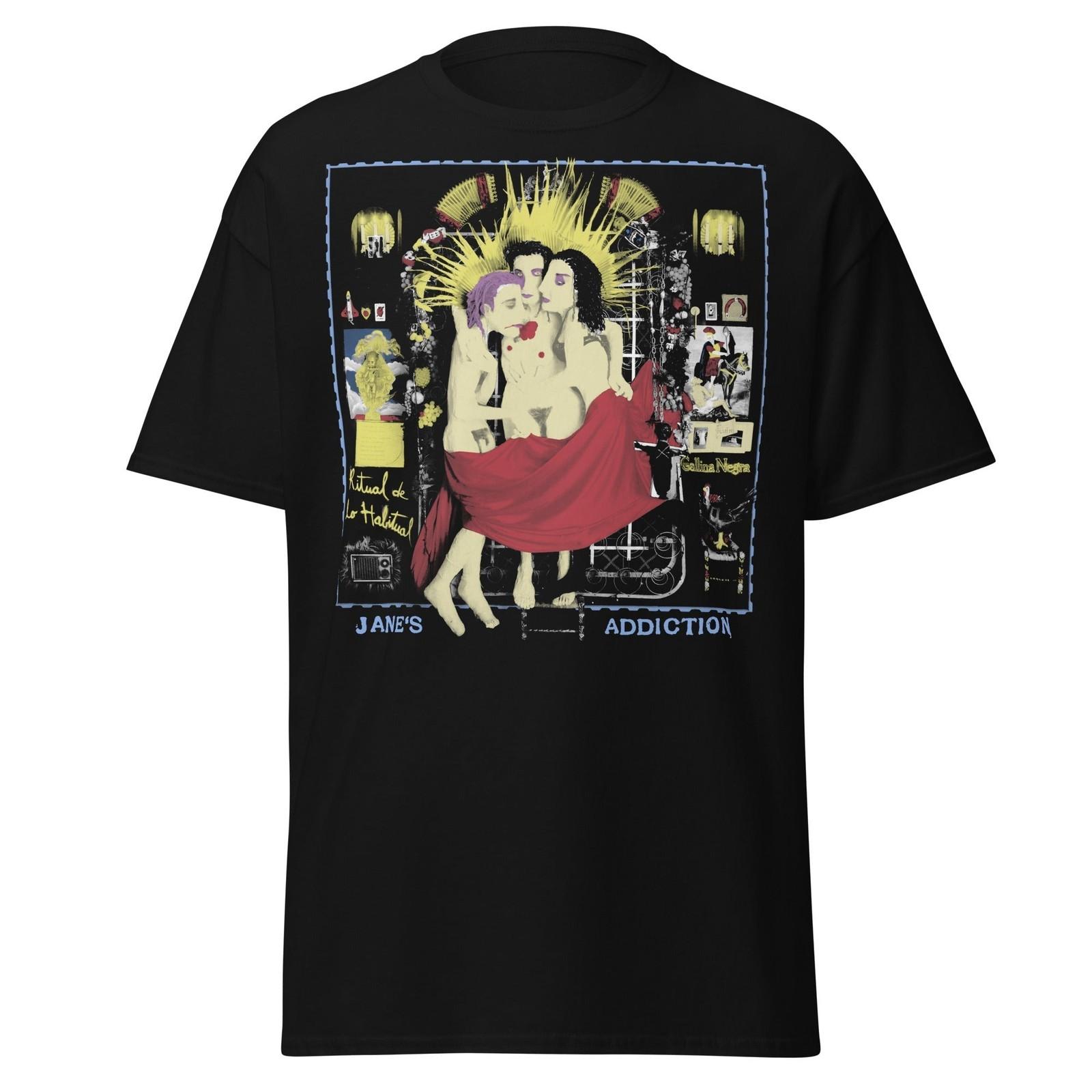 Stakes Jane s Addiction Three Ladies Jumbo Print T-Shirt T-Shirt Black New S