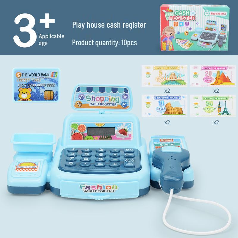 Kids  Deluxe Supermarket Cash Register Playset with Scanner and Card Swipe