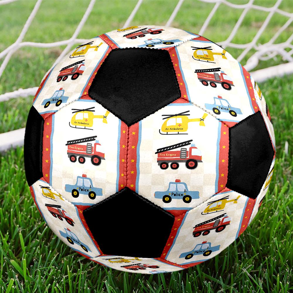 Fire Trucks Police Cars Theme Size 5 Soccer Ball, Suitable for Both Indoor and Outdoor Matches, a Gift Suitable for Everyone.