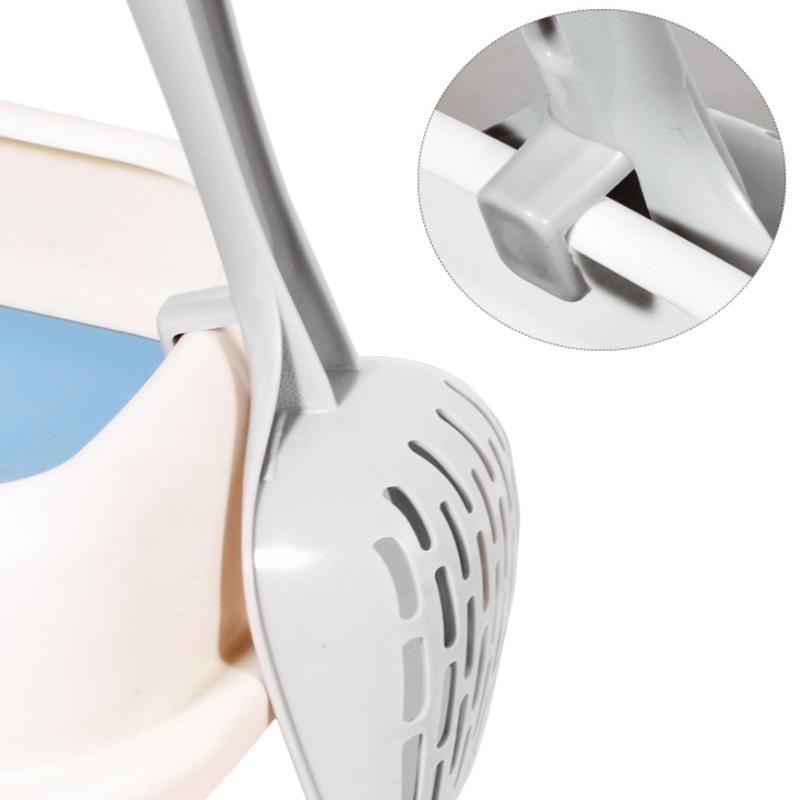 1Pc Mesh Litter Scoop For Sifting Cat Litter Box Shovel Efficient Waste Cleaning Hanging Hook Durable Pp Material Pet Clean Tool