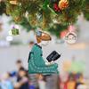 Acrylic 3D Mini Book Christmas Decoration Xmas Gifts Book Lovers Hanging Ornament Bookshelf Pendant