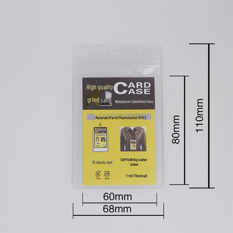 Waterproof Frosted PVC ID Card Holder with Lanyard