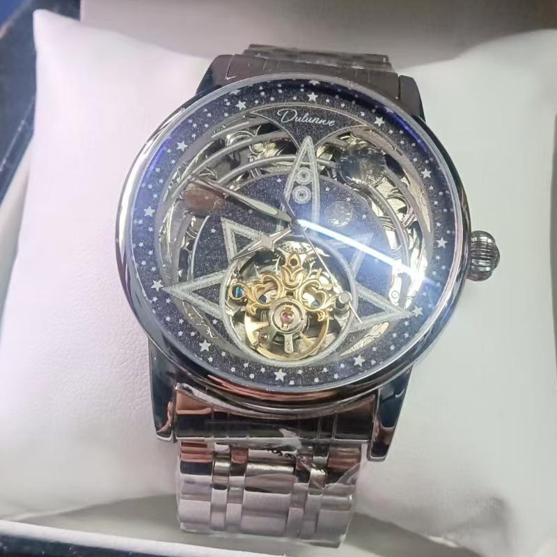 Najlepsza Marka Luksusowa Moda Biznesowa Męskie Zegarki Automatyczny Mechanizm Zegarki Mechaniczne Wodoodporny Luminous Tourbillon Zegarek na Rękę