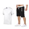 2024 Summer Men's Solid Short Sleeve T-shirt & Shorts Set