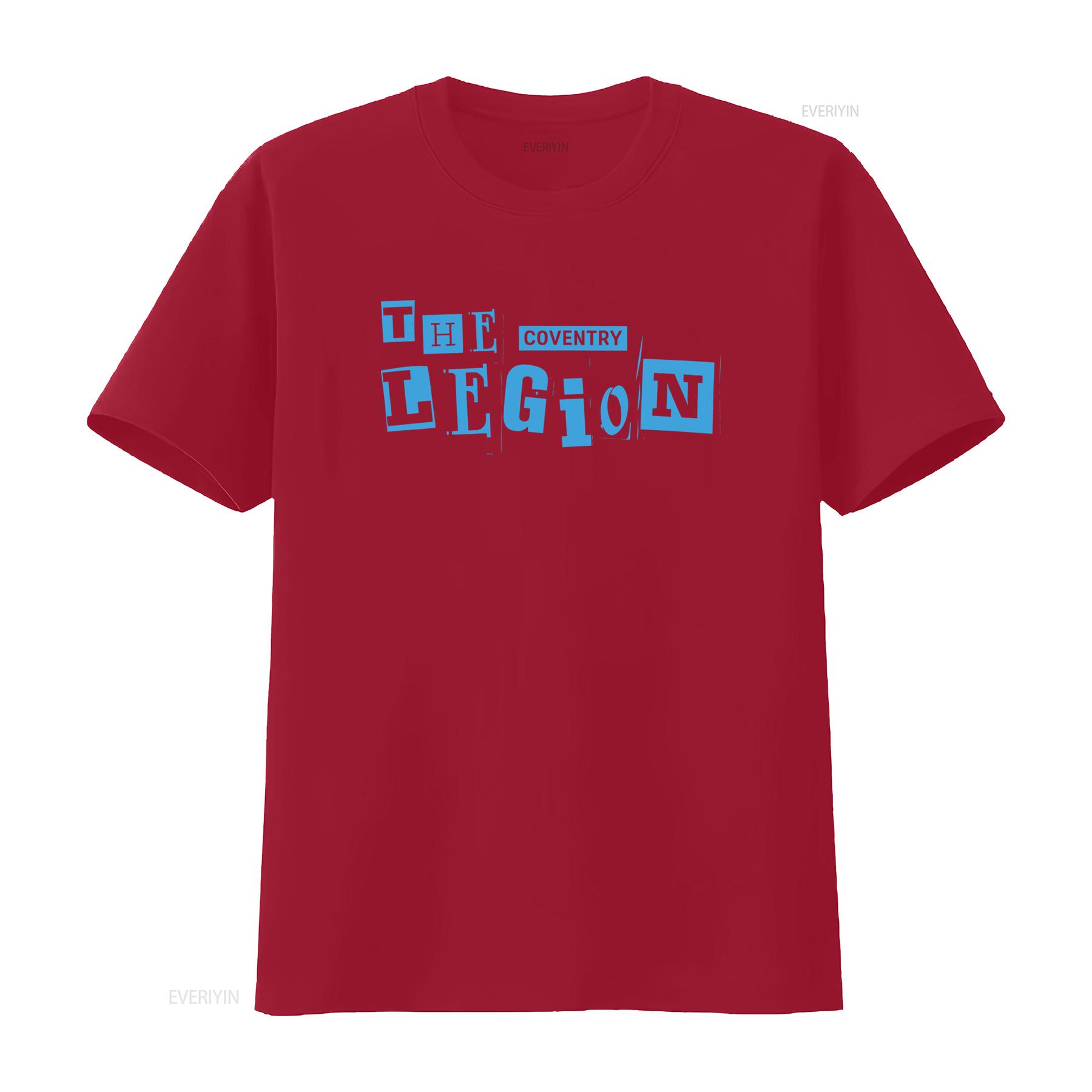 Ковентри Сити Легион Хулиганы Панк Органическая Футболка винтажная Стиранная Немного Удобная Повседневная мужская Универсальная Унисекс S