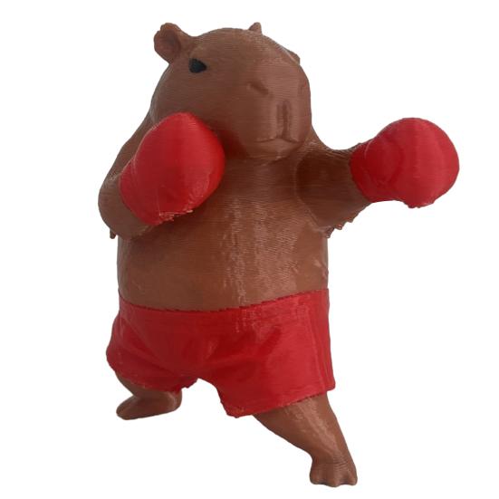 Healing Office Decor Boxing Capybara Figurine, Funny Boxer Desktop Ornament for Stress Relief, Cute Animal Statue Home Car Decoration Unique