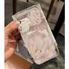 Funda para teléfono con estampado de flores blancas pintadas al óleo para iPhone 13/14/15/16 Pro Max y iPhone 17 Pro