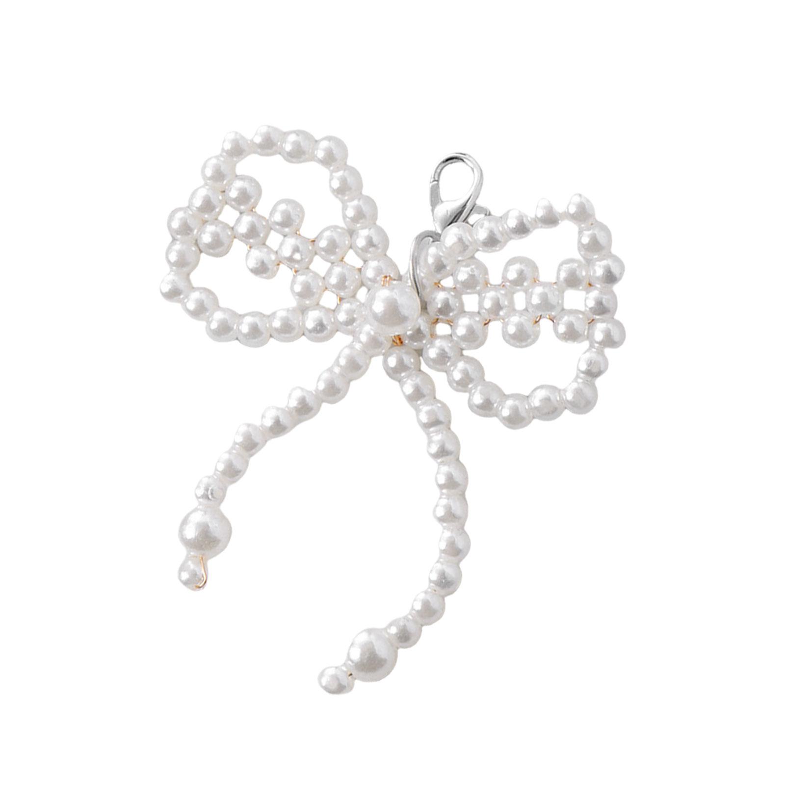 

Изящный шарм-ботинок, панк-украшение для обуви, аксессуары с жемчугом для ботинок, крутой эстетичный шарм для повседневной носки и вечеринок белый