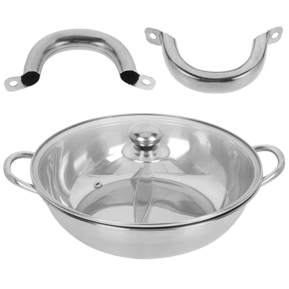 6 Pcs Stainless Steel Pipe Pot Ear Accessories Replacement Handle For Steaming Pan Side Handle Nonskid Metal Pot Ears Kitchen