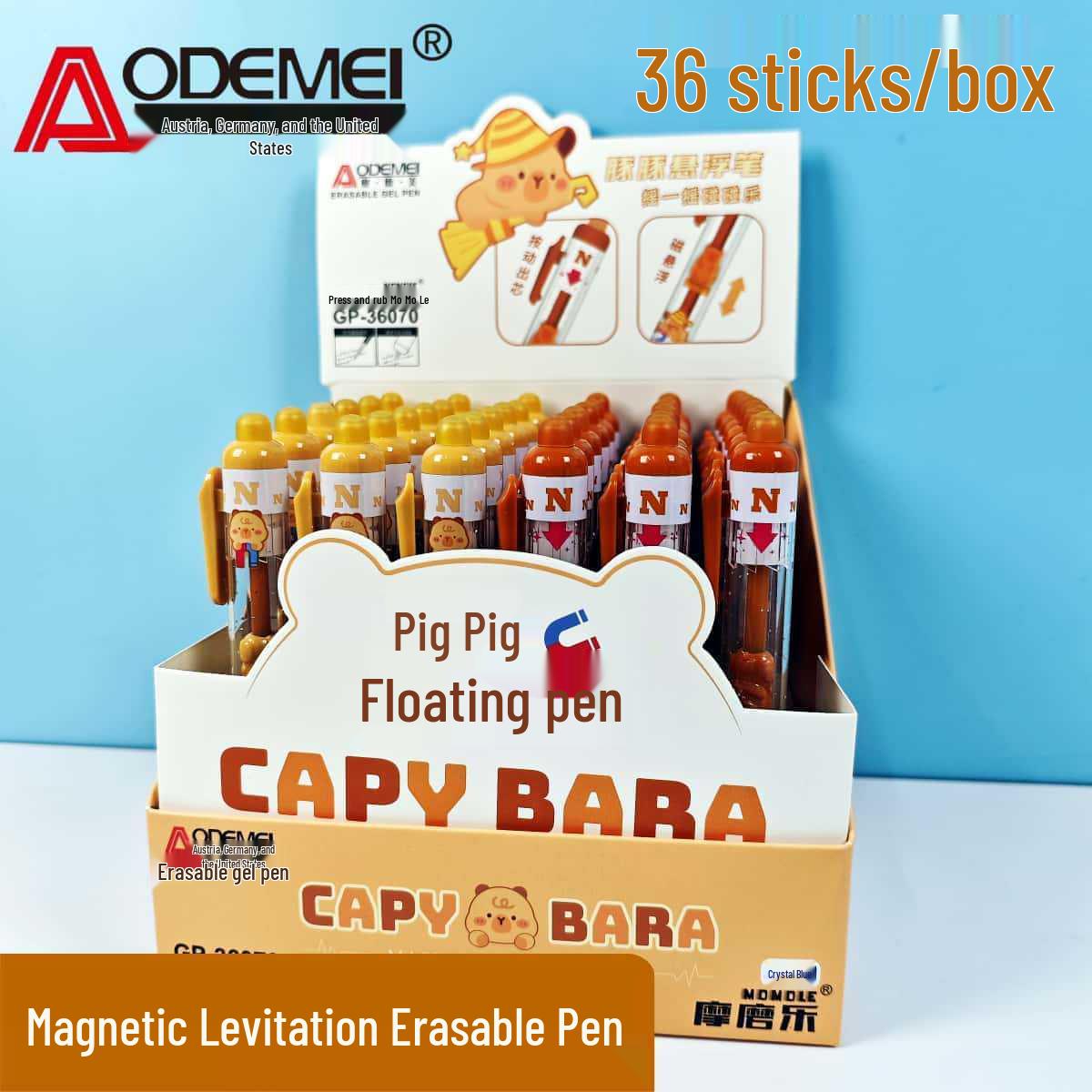 

Capybara Cartoon Heat Erasable Blue Ballpoint Pen - Click & Erase 0.5 mm