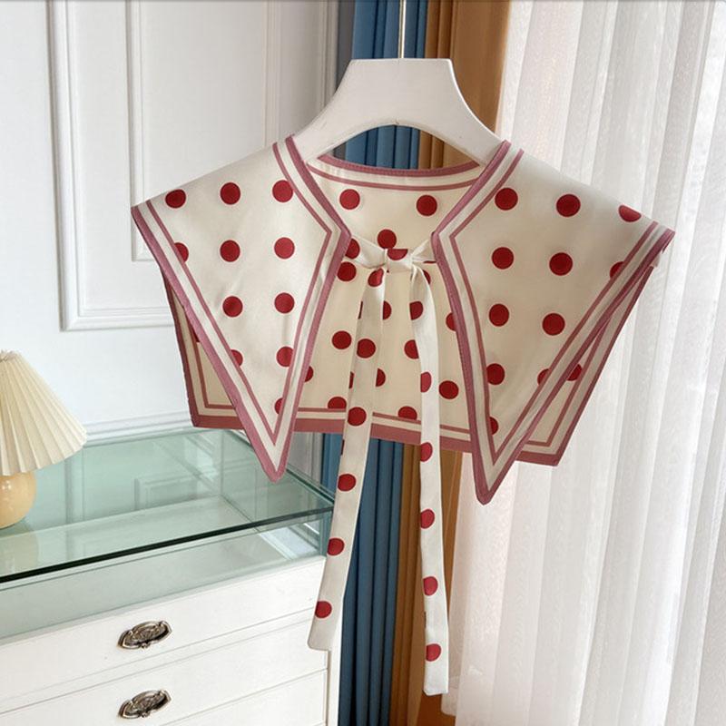 

Perfect Match Printed Shawl Fake Collar Women Detachable Collars Big Lapel False Collar Shirt Thin Shawl Kragen Sahte Yaka Kraagje Nep Dames