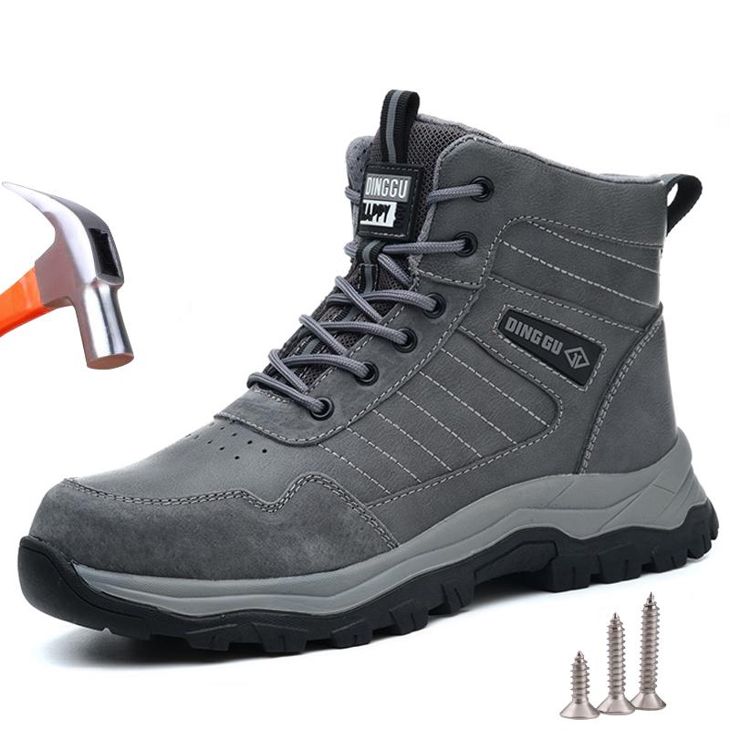 Men Work Safety Boots Indestructible Protective Steel Toe Work Shoes Waterproof Winter Security Men Safety Shoes Footwear