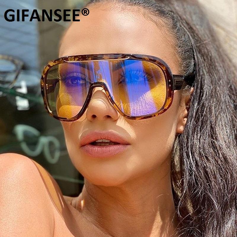 Mirror Shield Visor Mask Sunglasses Women Men  Oversized Windproof Glasses One Peice Big Frame Goggles Shades Sport Uv400