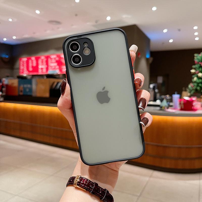 

Applicable To Apple 15 Mobile Phone Case IPhone 13 Contrasting Color Mobile Phone Case Apple 11 Matte 14Pro Personality Skin Feeling Shell iPhone 15 Plus