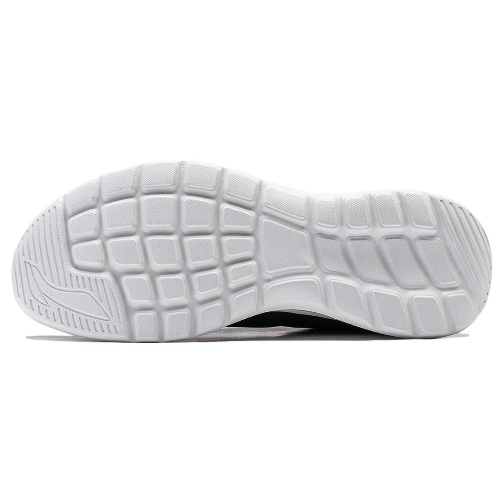 Li Ning Feather Abrasion Resistant Slip Resistant Low Top Running Shoes Men's Black White ARST065-3