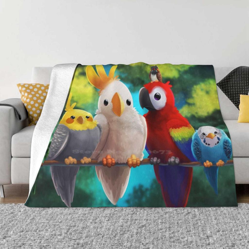 Birbs Super Warm Soft Blankets On Sofa/Bed/Travel Birds Parrot Cockatiel Macaw Finch Cute