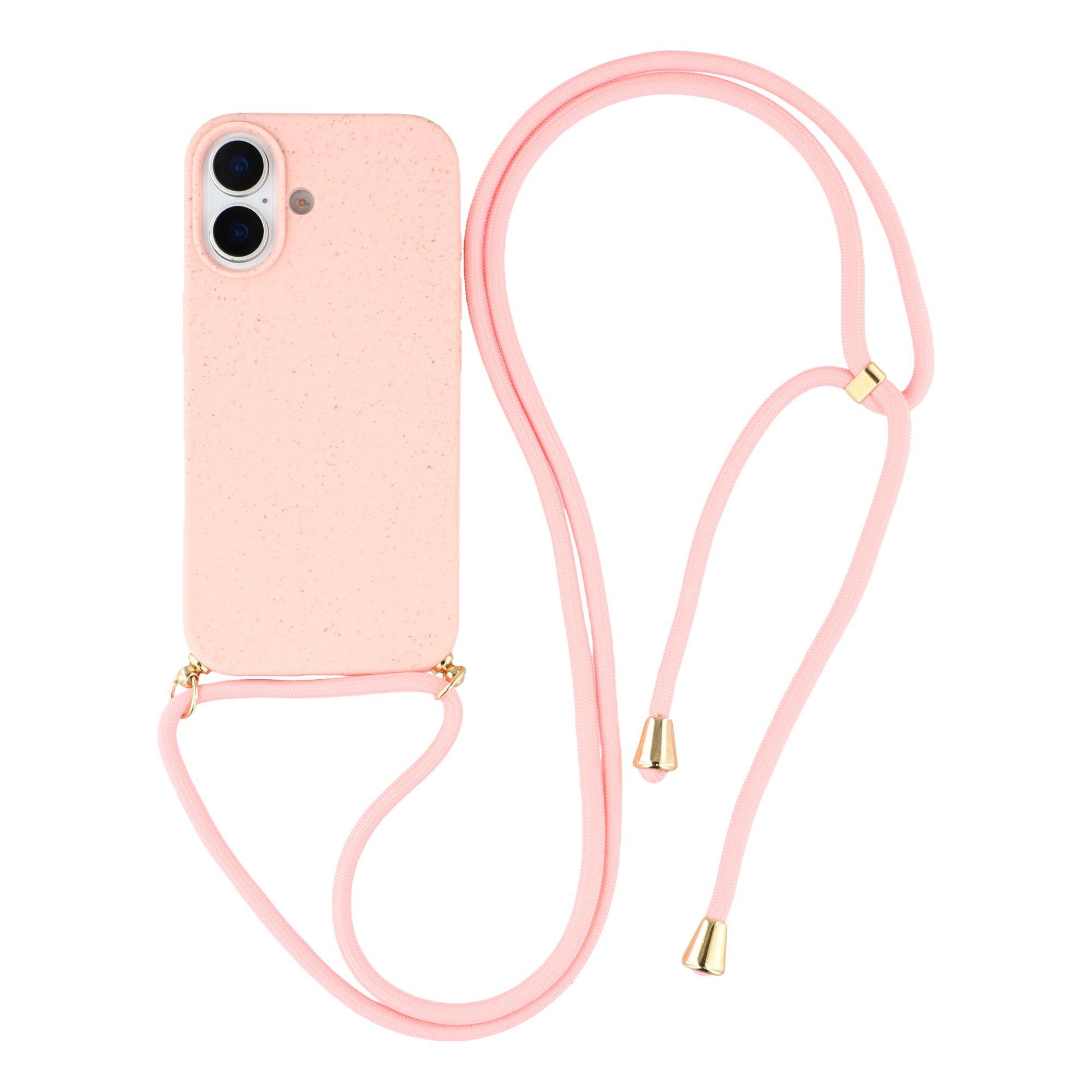 

Чохол для iPhone 17 Біорозкладний Пшенична солома+ТПУ Екологічний Чохол для телефону зі шнурком