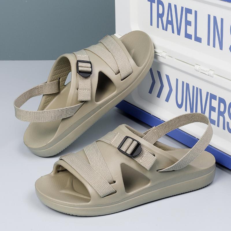 Sandals Soft Men Comfortable Non-Slip Men Shoes High Quality Beach Sandals Mens Gladiator Sandals Summer Casual Flat Shoes Black