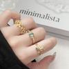 Medieval Vintage Colored Treasure Wings Flash Diamond Zir*****Pen Ring Niche High-End Light Luxury Ring Woman