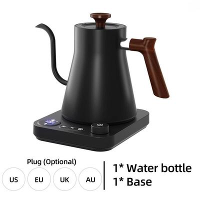 1200W 0.9L Large Capacity NTC Temperature Control Tea Kettle High Power Electric Gooseneck Kettle Stainless Steel Water Boiler
