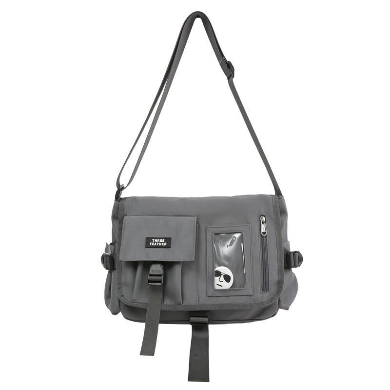 Mäns Messenger-väska Dam Axelväska Pendlar Väska Stor Kapacitet Student Klass Bokväska