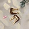KC Gold Fashion Korean Style U-Shaped Celebrity Design Earrings