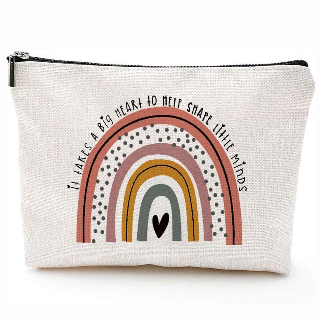 Teacher Gifts Teacher Appreciation Gifts Thank You Teacher Gift Bags Zipper Cosmetic Makeup Bag Canvas Pencil Pouch