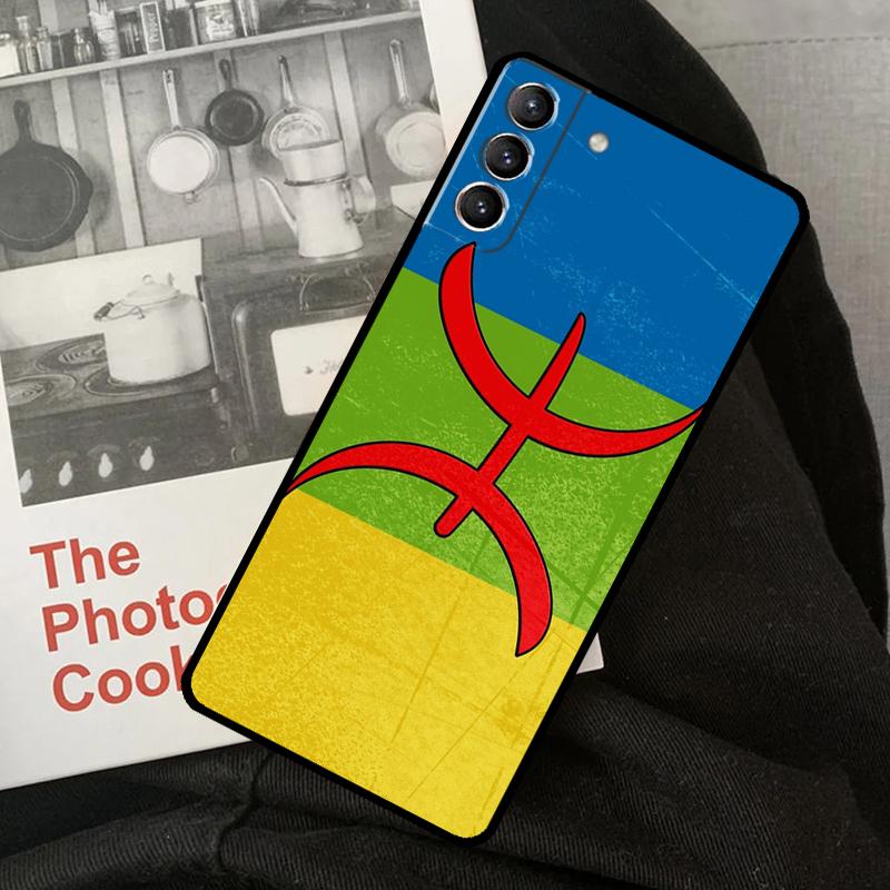 Amazigh Berber Symbol Phone Case For Samsung Galaxy S24 Ultra S22 S23 S20 S21 S24 FE S9 S10 Plus Note 10 20 Ultra