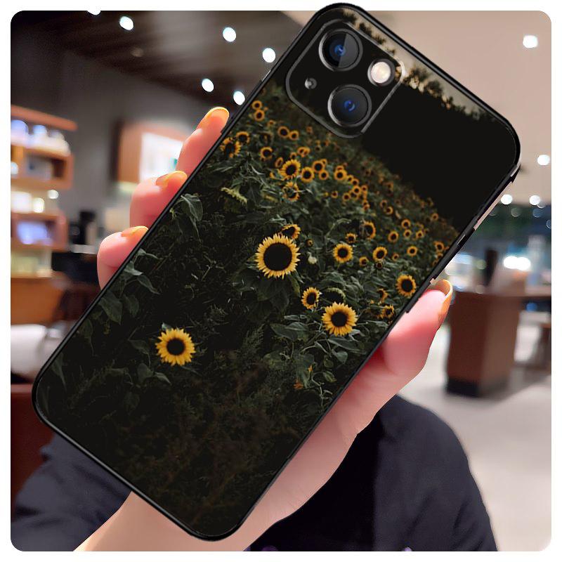 Sunny Sunflower Case For iPhone 15 Pro Max 14 13 12 11 16 17 Pro Max mini 15 16 Plus 16e 17 Air Phone Cover