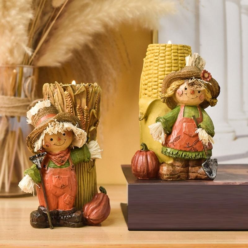 Halloween Miniature Pumpkin Figurines Pumpkin Halloween Table Top Fireplaces Shelf Decorations Home Display