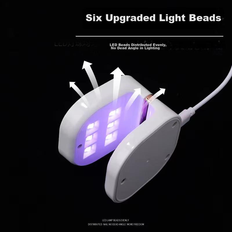 Chense Nail Lamp, Gel Polish Curing Machine, UV Light for Manicure Tools, Nail Dryer, No Black Hands, USB