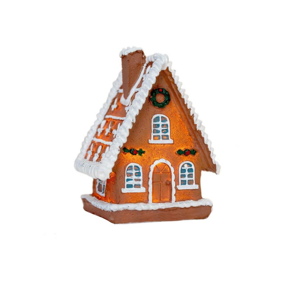 

Resin Crafts Mini House Figurine Festival Desktop Ornament Christmas Decoration Style 3