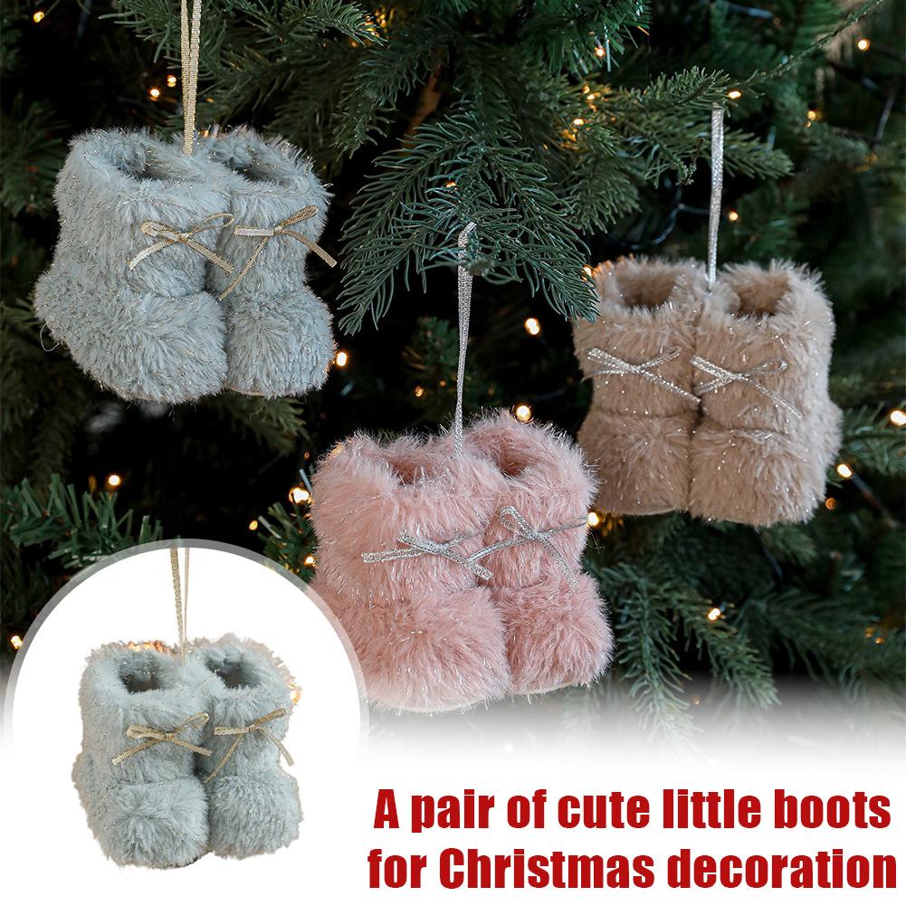Santa Claus Boots Ornaments Hanging Decorative Ornament Santa Decor Party Pendant Home Claus Christmas A1D6