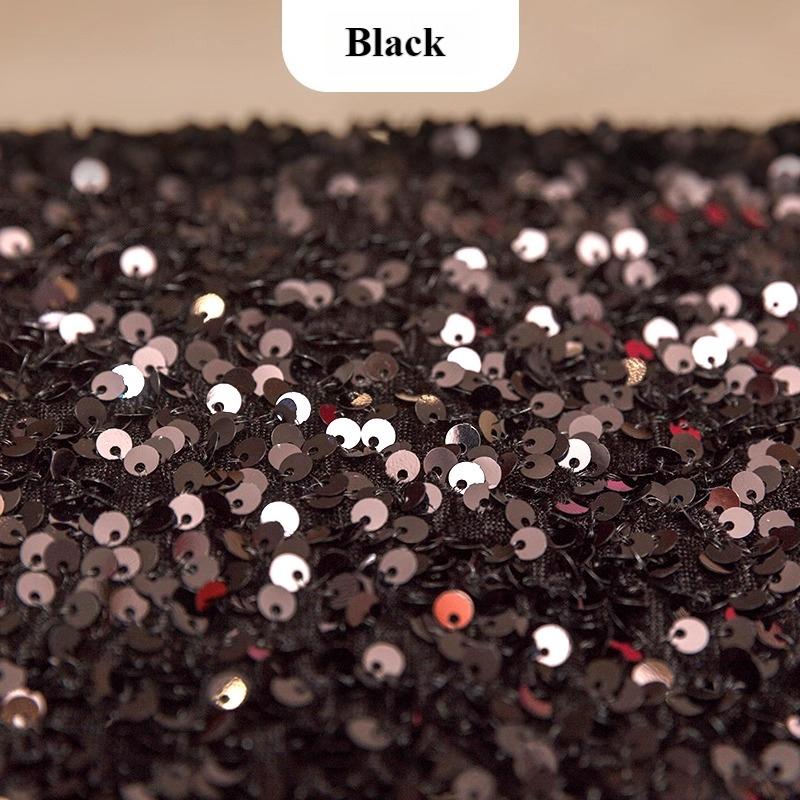 

5mm Sequin Embroidered Elastic Velvet Fabric for Fashionable Performance Costumes Decorative Cloth Handmade DIY Sewing Fabrics 45X110cm