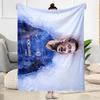 Chelsea Fc Player Portrait Blanket Comfortable Great for Bed Livingroom Seaside All-Season Use Modern Style