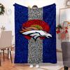 Denver Broncos Logo Blanket Outdoor Flannel Blanket for Camping, Hiking, Garden Parties, Picnic Essentials,gift for family and friends