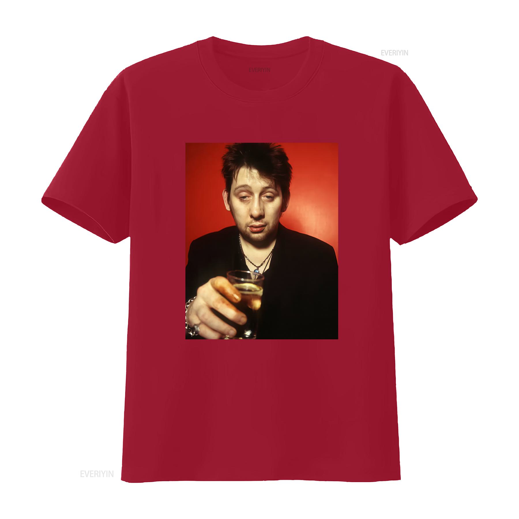 Shane Macgowan Drinking Ireland Irish Culture The Pogues T Shirt Perfect for Fans of Music and vintage Washed Casual Stretched S