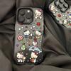 ins full screen kt cat iPhone11/11/11promax mobile phone case 11 two-color 11 transparent black edge xr female x soft